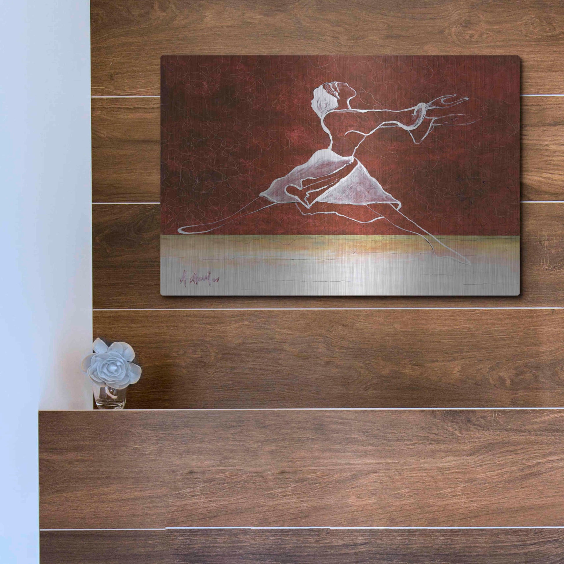 Luxe Metal Art 'Le Done De Soi' by Samedin Asllani, Metal Wall Art,16x12