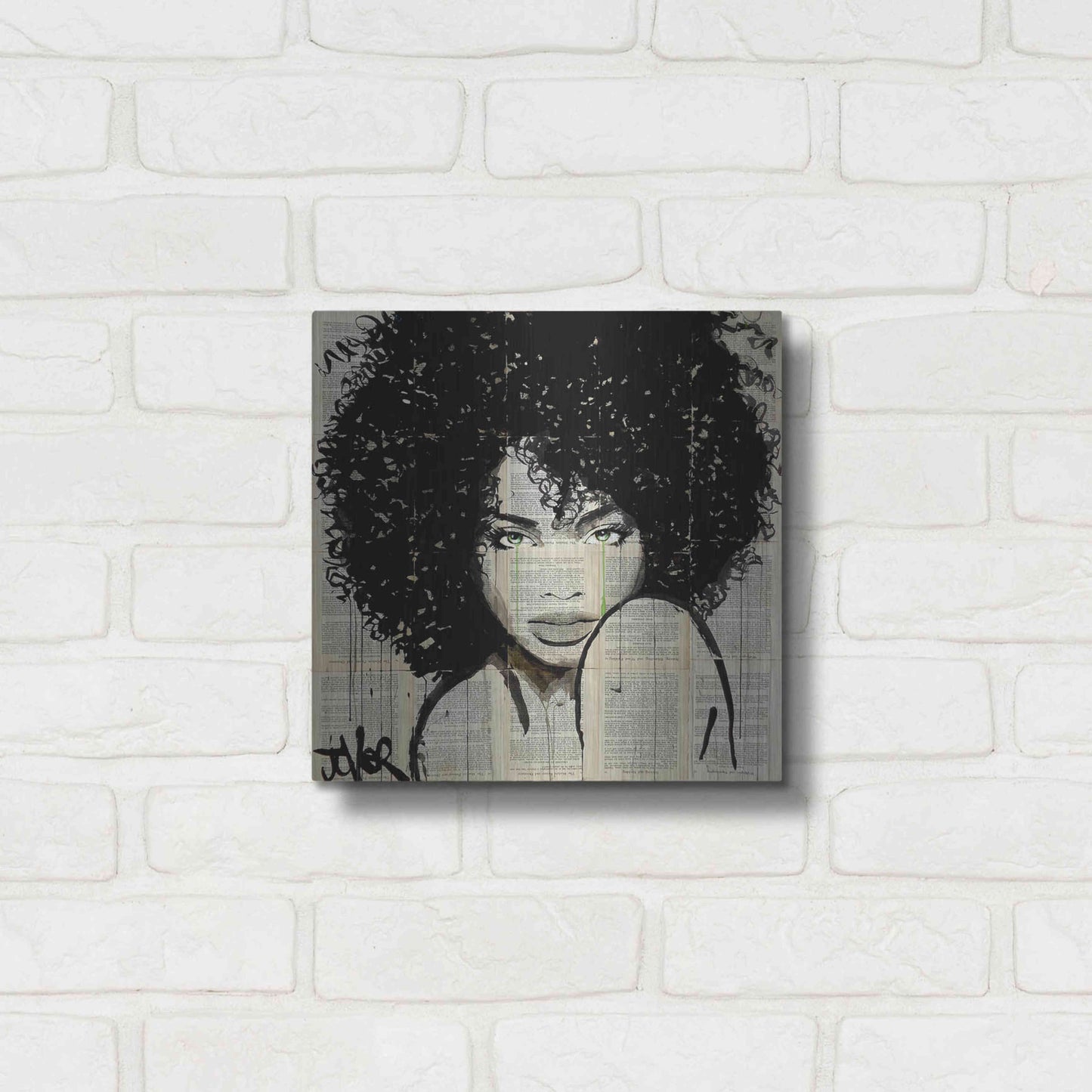 Luxe Metal Art 'Angel' by Loui Jover, Metal Wall Art,12x12