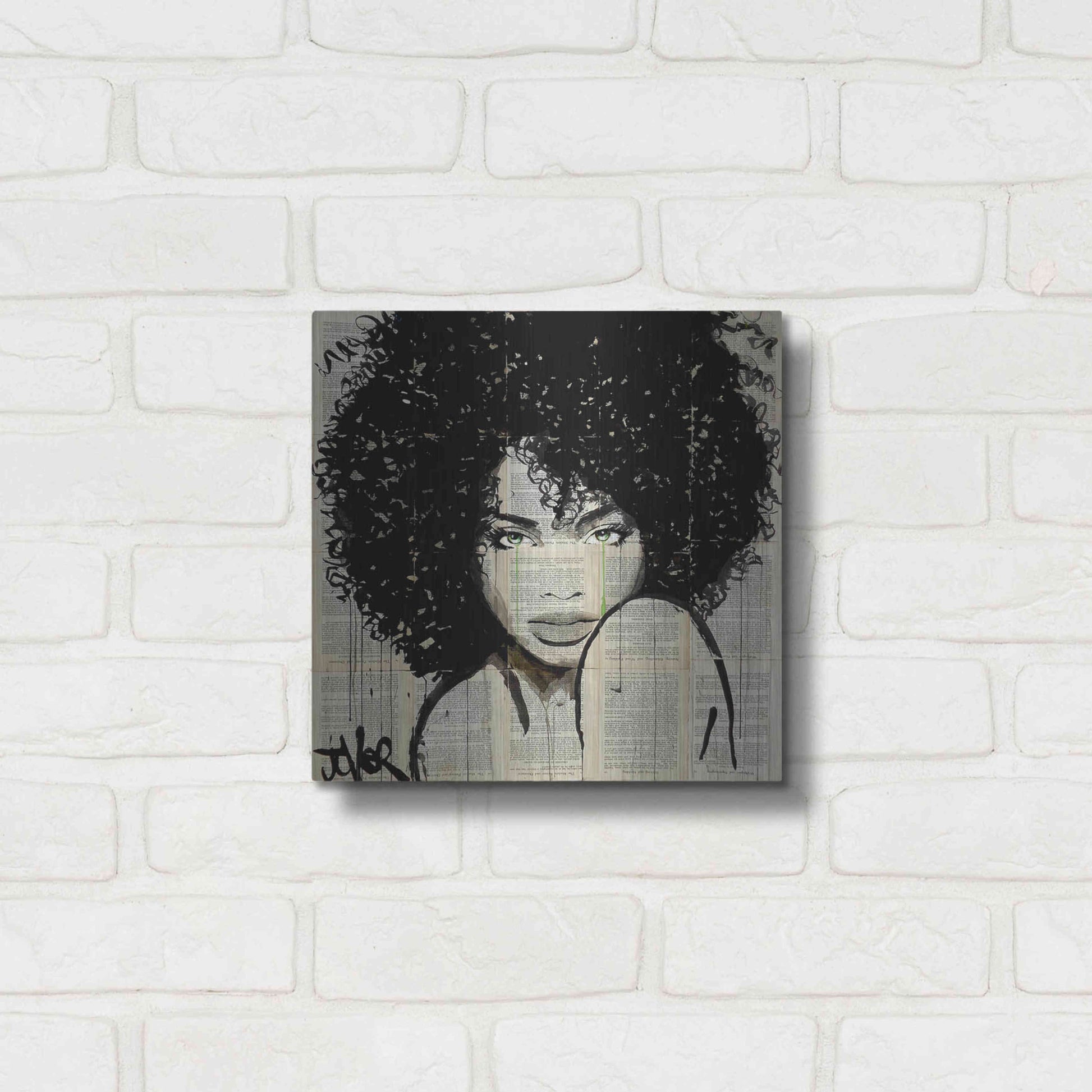 Luxe Metal Art 'Angel' by Loui Jover, Metal Wall Art,12x12