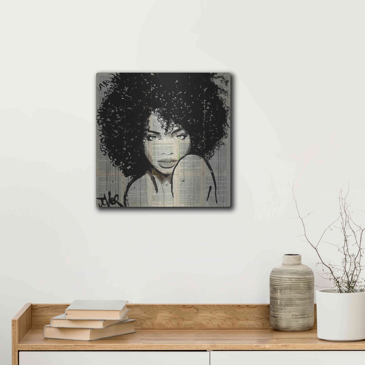 Luxe Metal Art 'Angel' by Loui Jover, Metal Wall Art,12x12