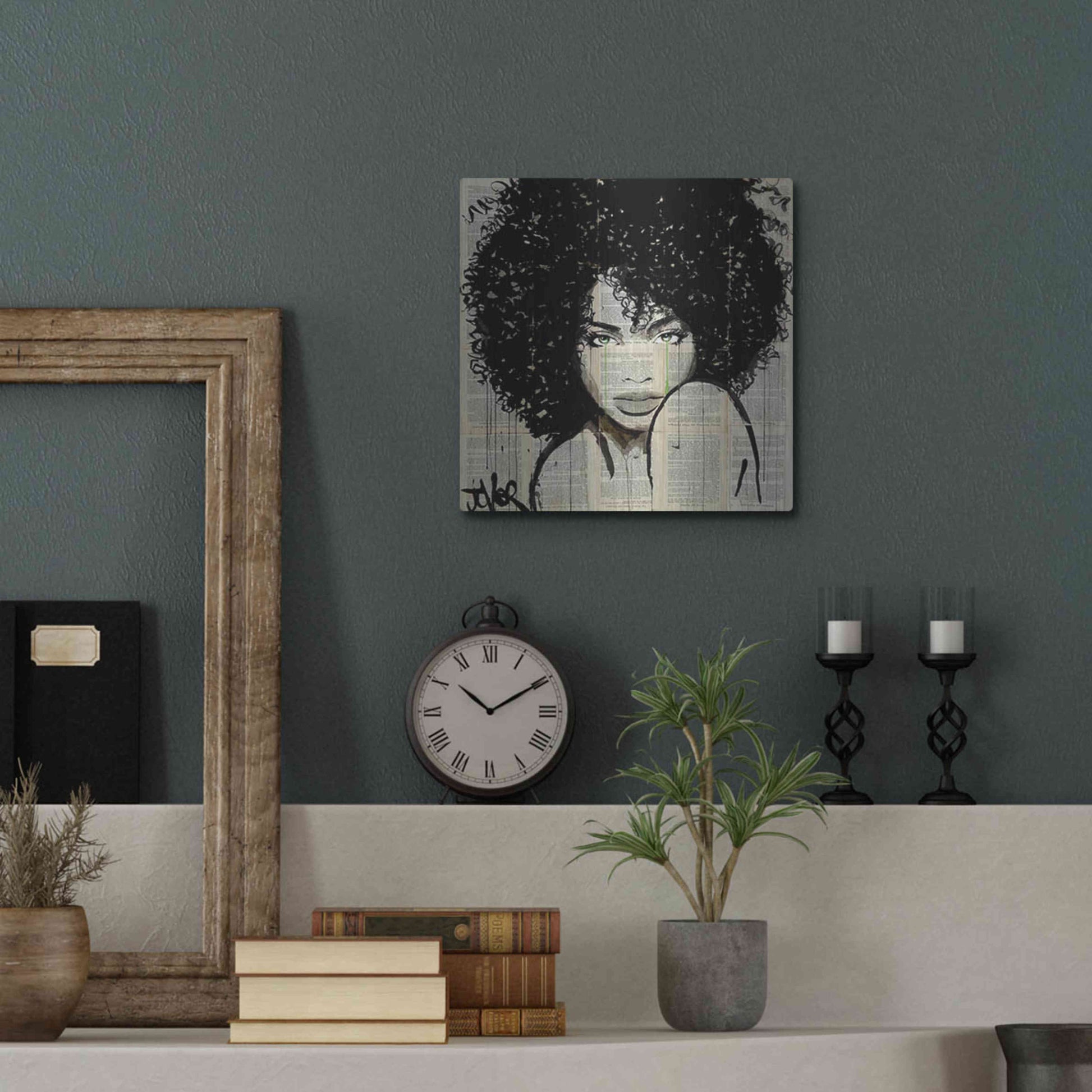 Luxe Metal Art 'Angel' by Loui Jover, Metal Wall Art,12x12