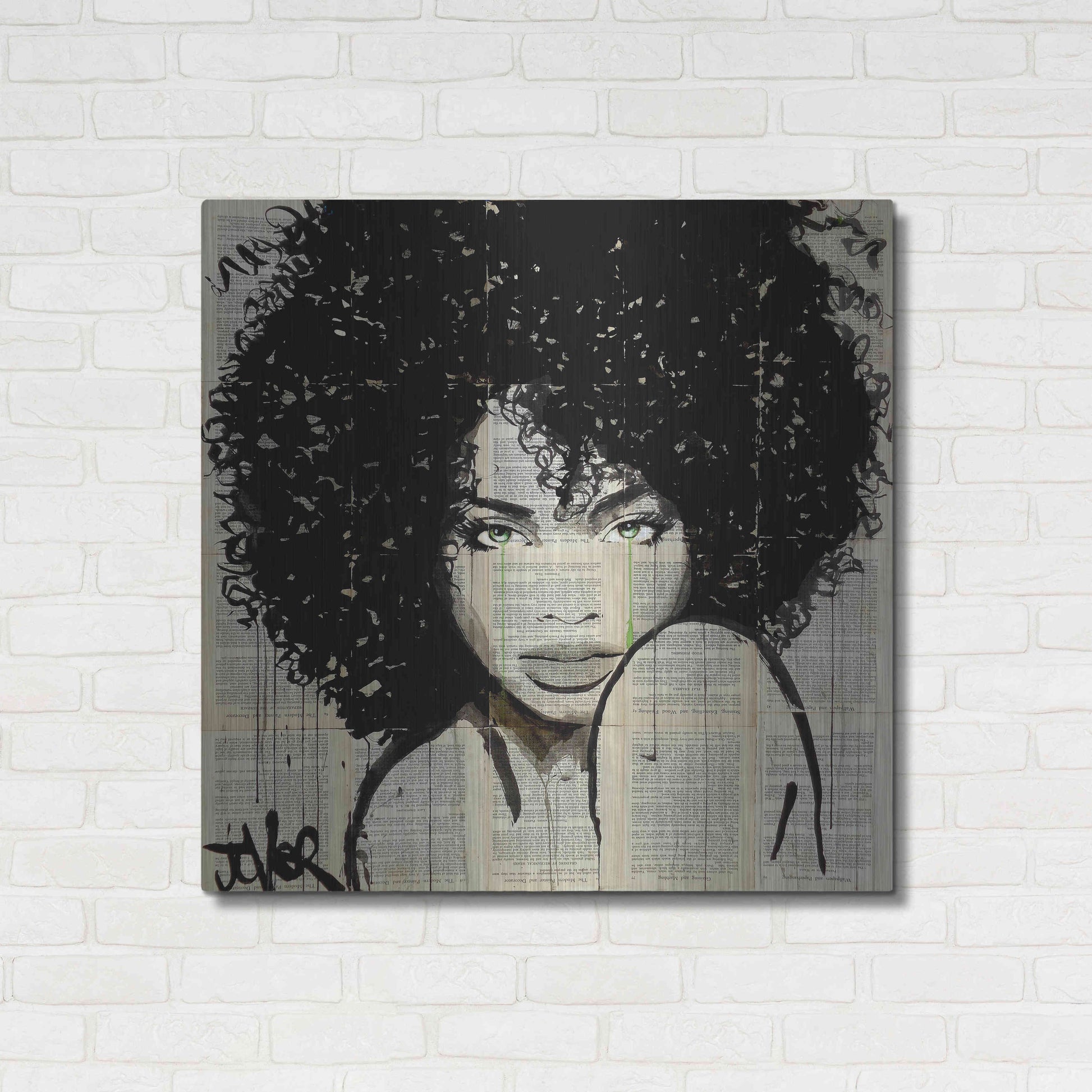 Luxe Metal Art 'Angel' by Loui Jover, Metal Wall Art,36x36