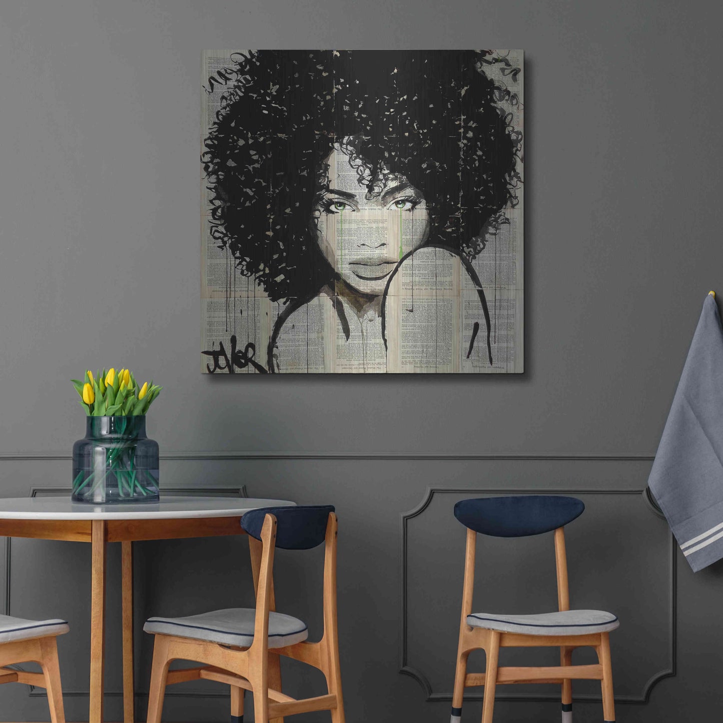 Luxe Metal Art 'Angel' by Loui Jover, Metal Wall Art,36x36