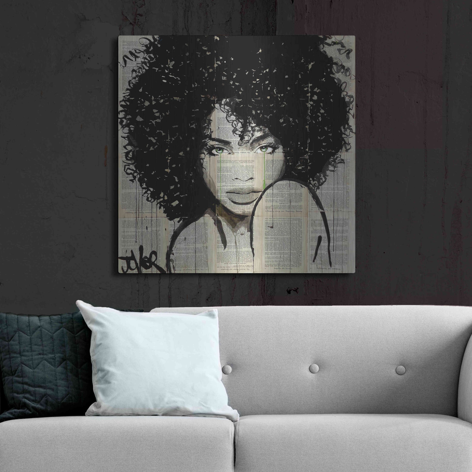 Luxe Metal Art 'Angel' by Loui Jover, Metal Wall Art,36x36