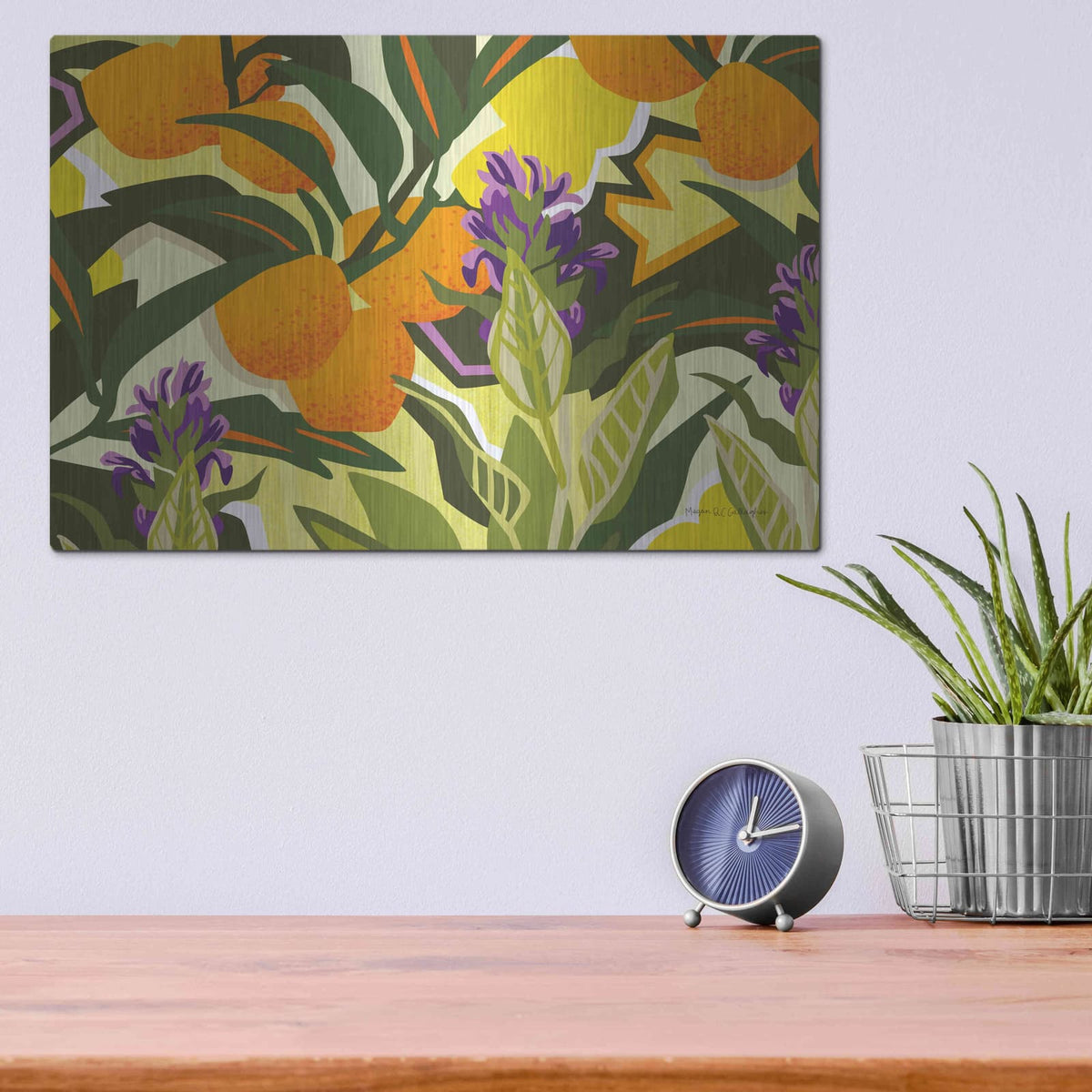 'Citrus Sage I' by Megan Gallagher – Metal Wall Art, 16x12 room view