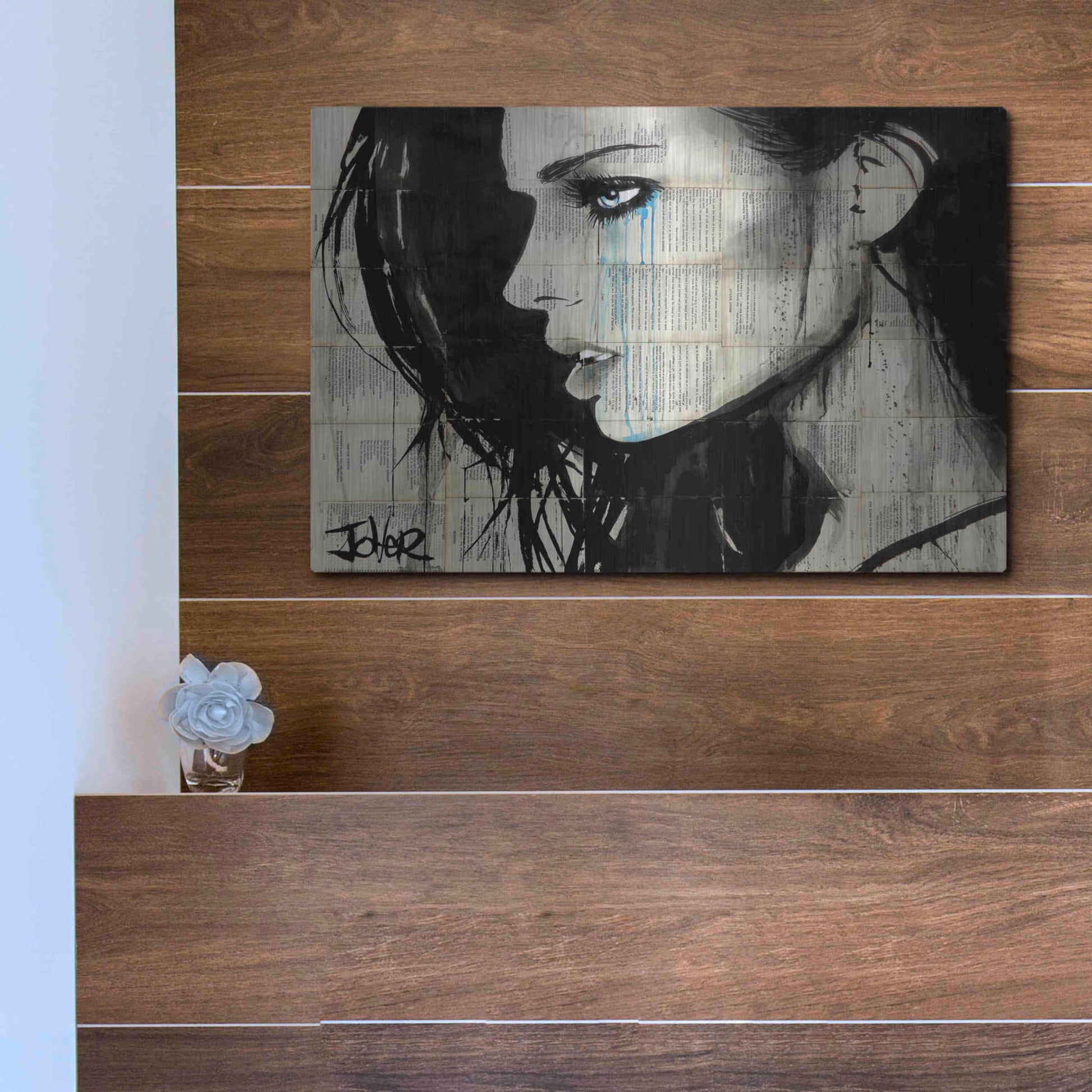 Luxe Metal Art 'Bright Ecstasy' by Loui Jover, Metal Wall Art,16x12