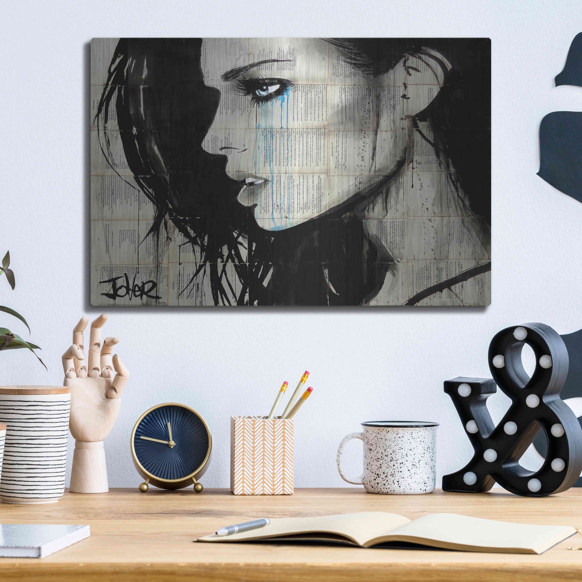 Luxe Metal Art 'Bright Ecstasy' by Loui Jover, Metal Wall Art,16x12