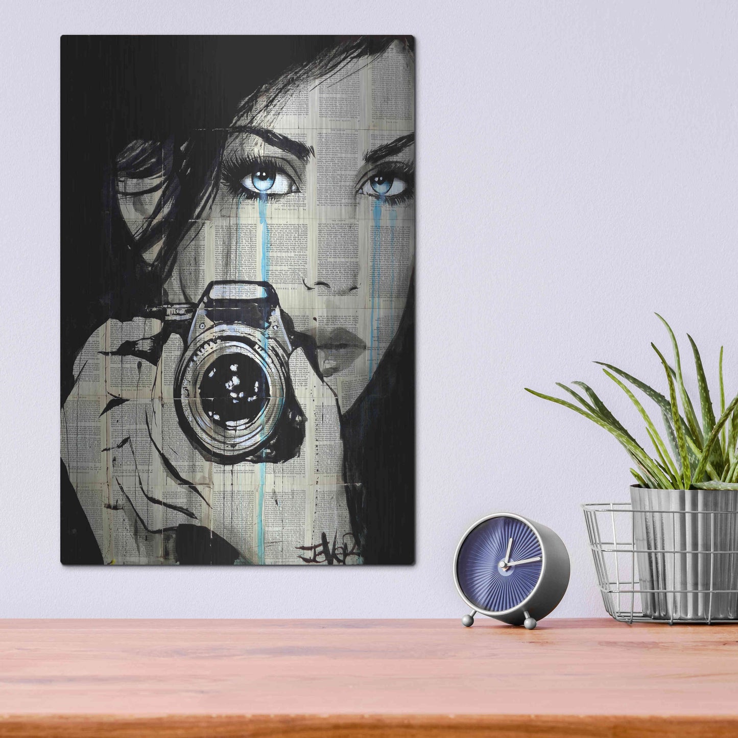 Luxe Metal Art 'Caught' by Loui Jover, Metal Wall Art,12x16