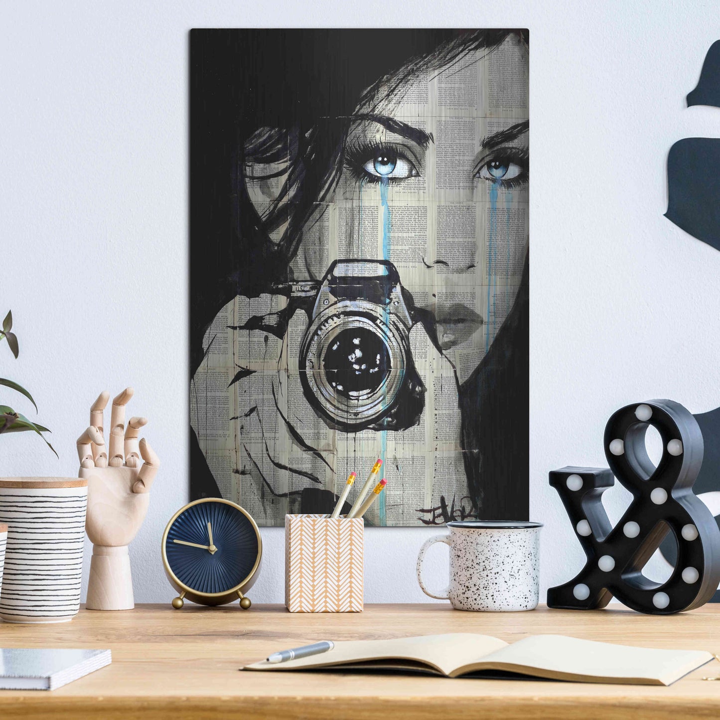 Luxe Metal Art 'Caught' by Loui Jover, Metal Wall Art,12x16