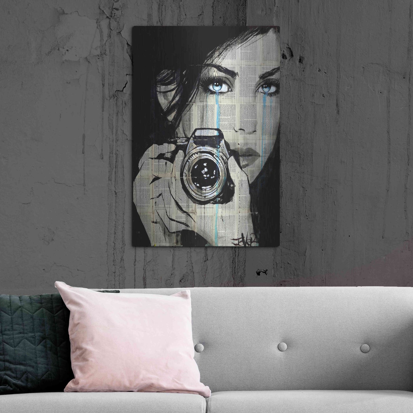 Luxe Metal Art 'Caught' by Loui Jover, Metal Wall Art,24x36