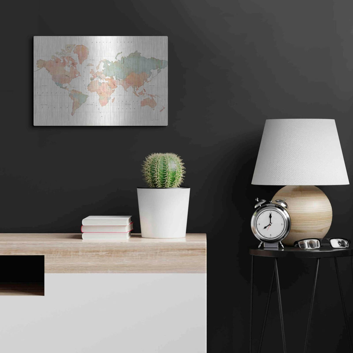 'Across the World II' by Sue Schlabach – Metal Wall Art, 24x16 room view