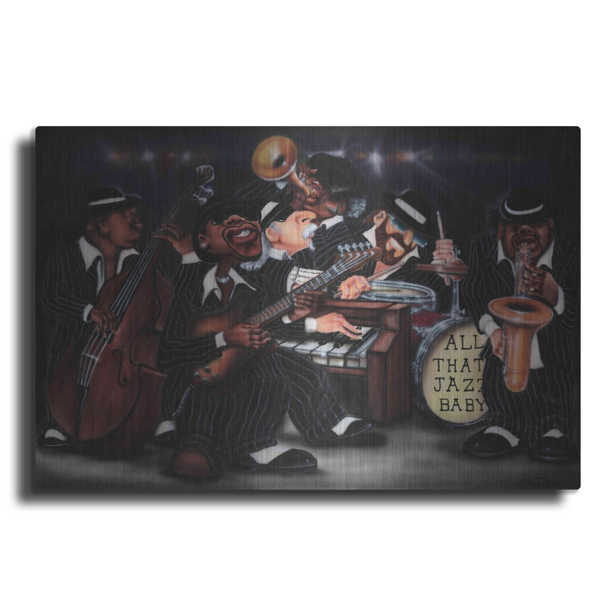 Luxe Metal Art 'All That Jazz' by Leonard Jones, Metal Wall Art