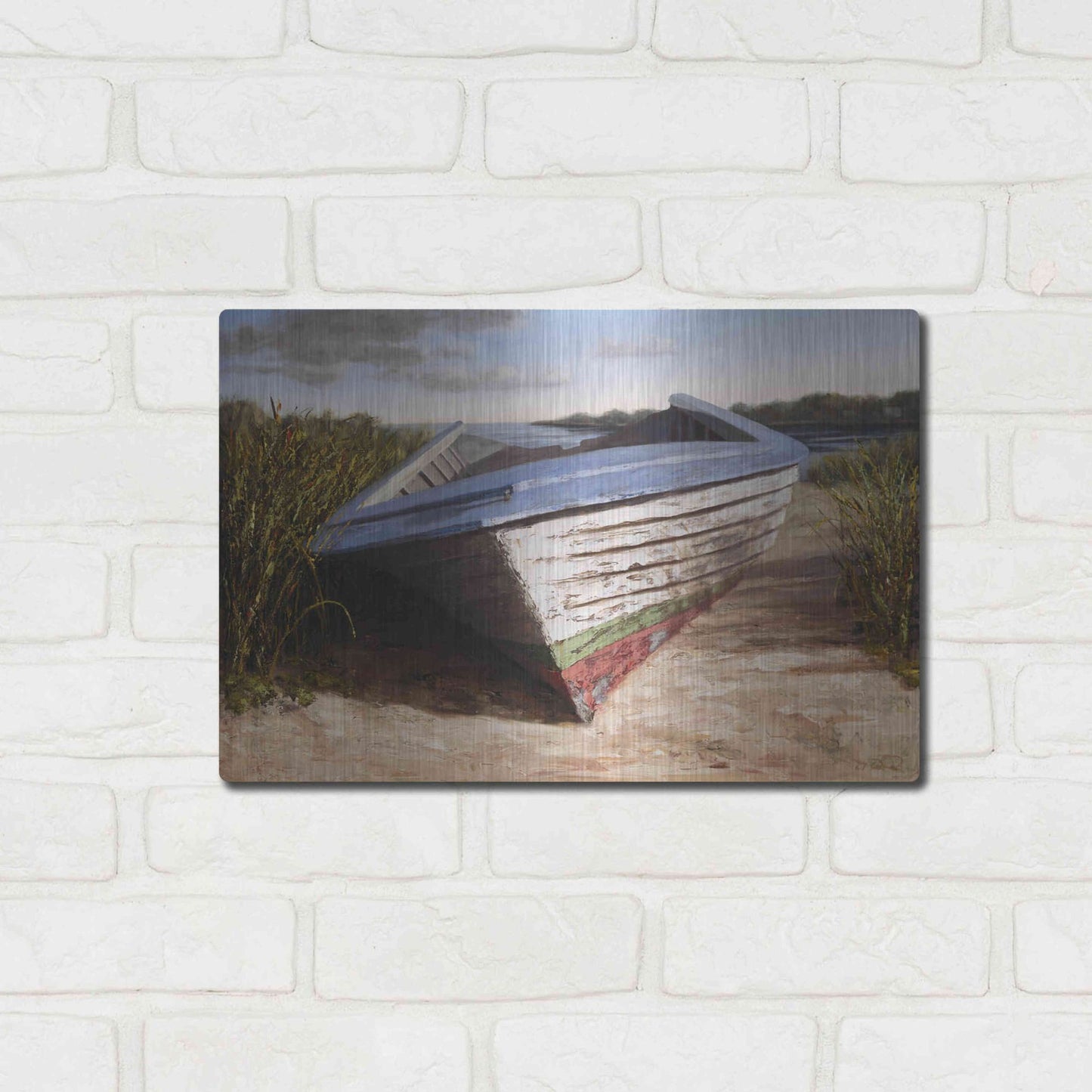 Luxe Metal Art 'Montauk Skiff' by Karl Soderlund, Metal Wall Art,16x12