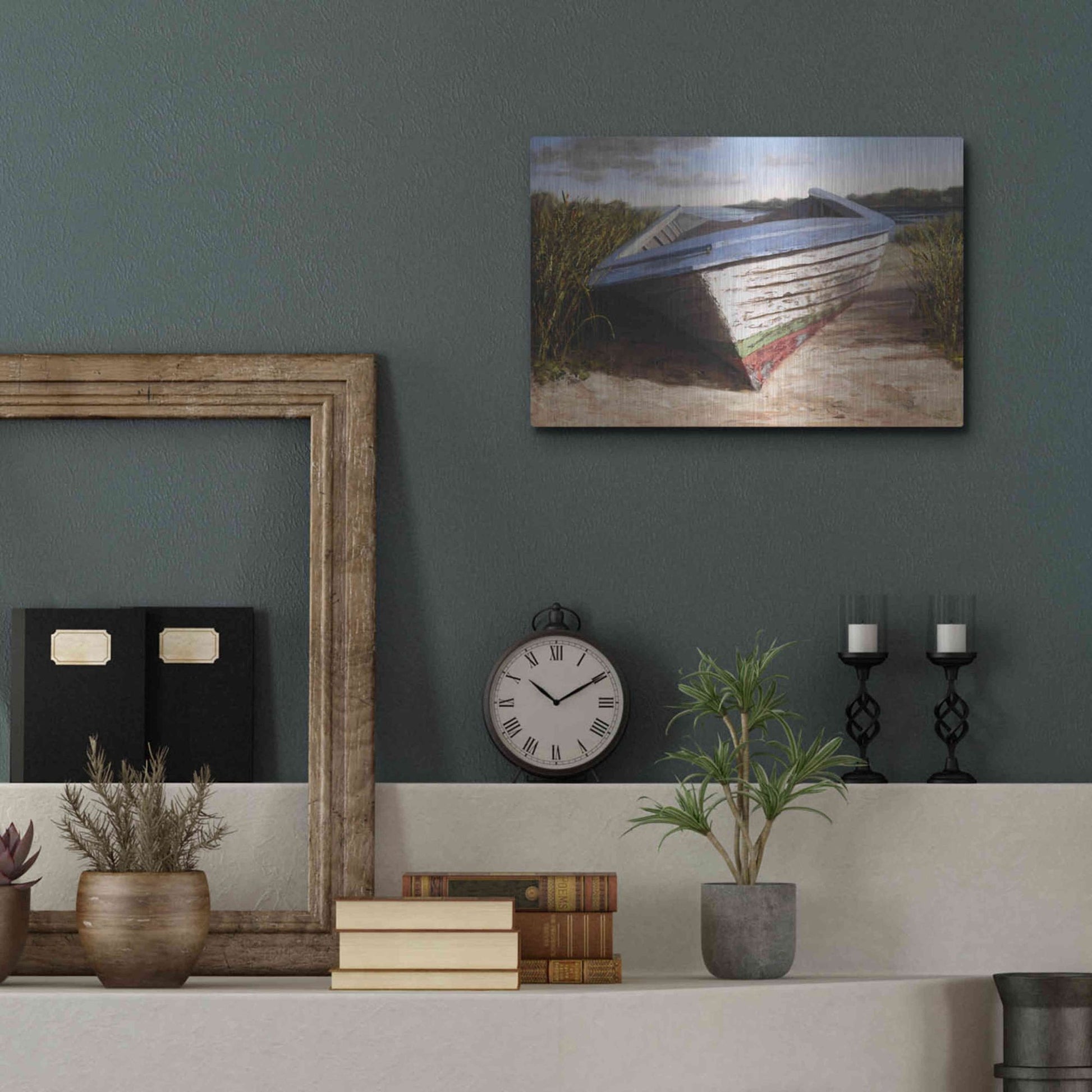 Luxe Metal Art 'Montauk Skiff' by Karl Soderlund, Metal Wall Art,16x12