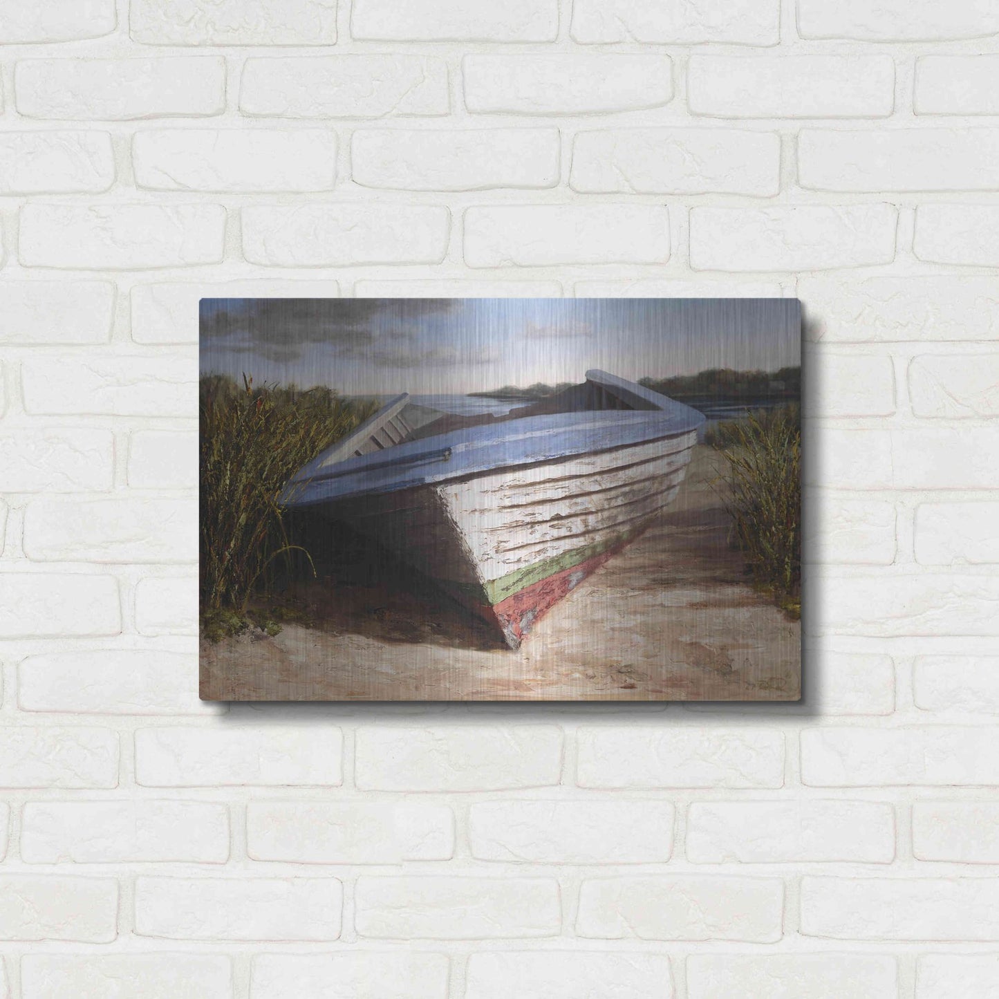 Luxe Metal Art 'Montauk Skiff' by Karl Soderlund, Metal Wall Art,24x16