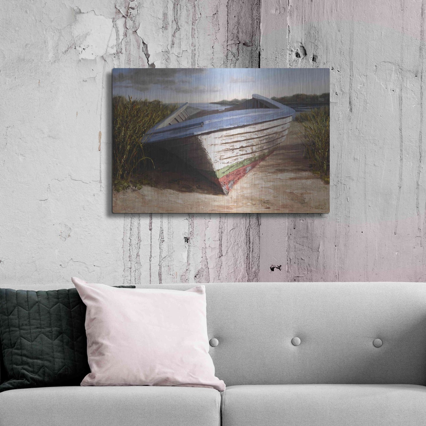 Luxe Metal Art 'Montauk Skiff' by Karl Soderlund, Metal Wall Art,36x24