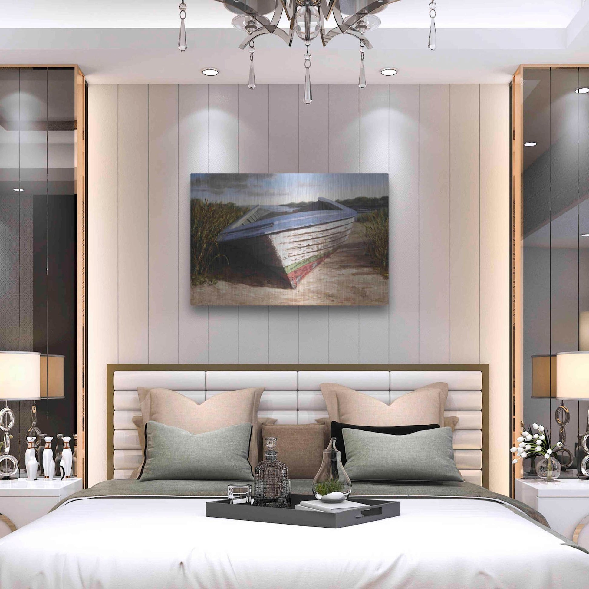 Luxe Metal Art 'Montauk Skiff' by Karl Soderlund, Metal Wall Art,36x24