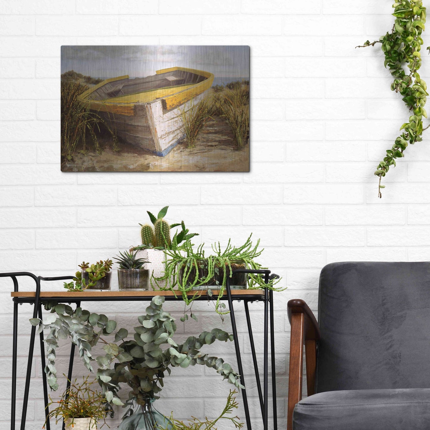 Luxe Metal Art 'Vineyard Launch' by Karl Soderlund, Metal Wall Art,16x12