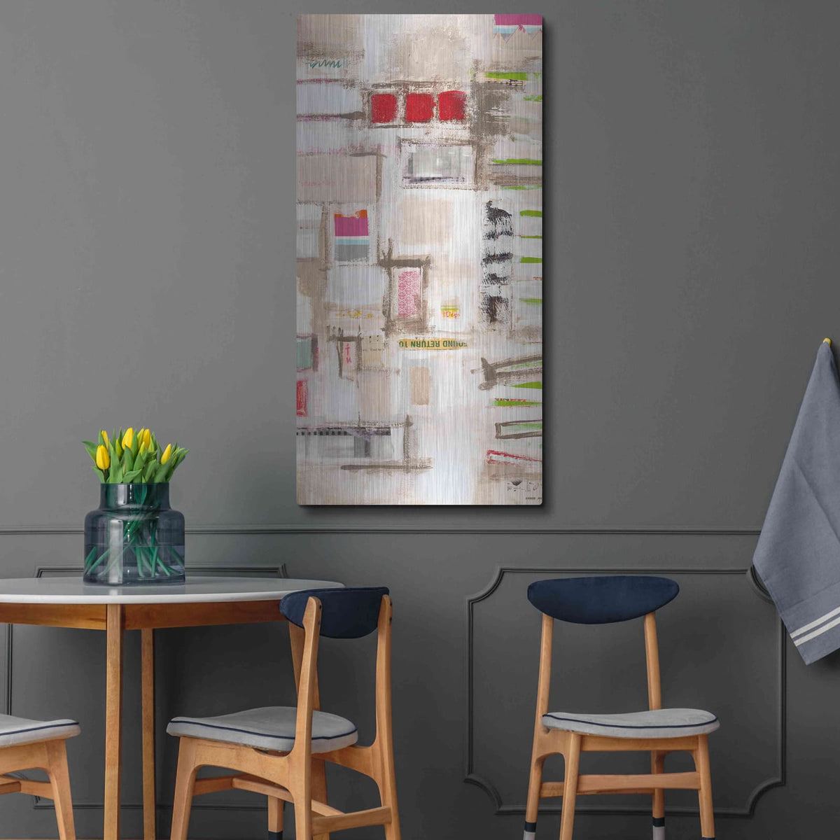 'Plans Four II' by Nikki Galapon – Metal Wall Art, 24x48 room view