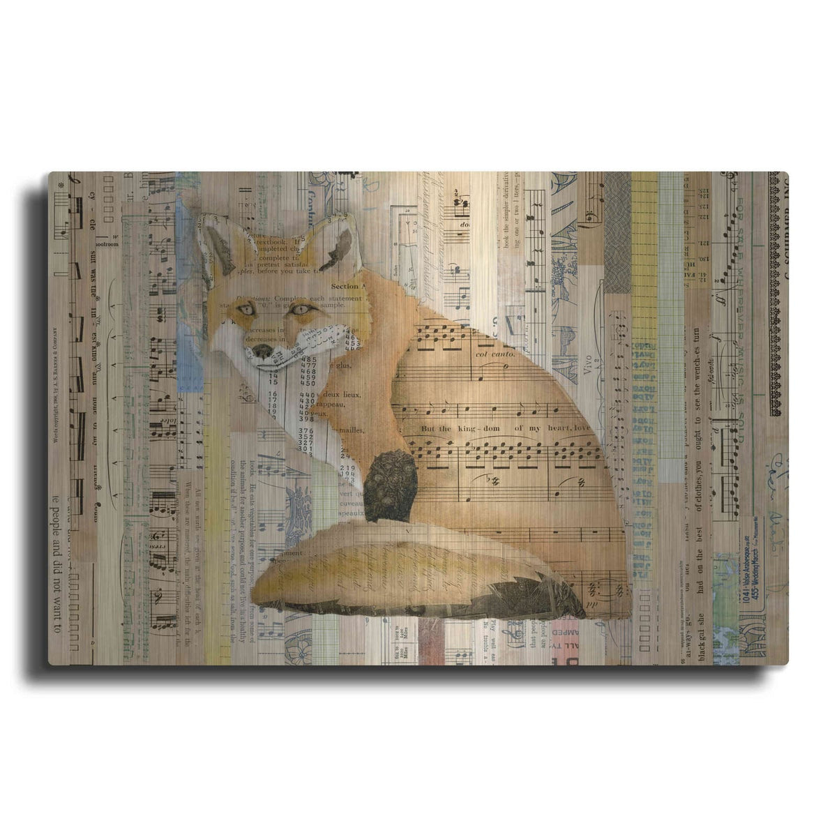 'Red Fox Collage II' by Nikki Galapon – Metal Wall Art