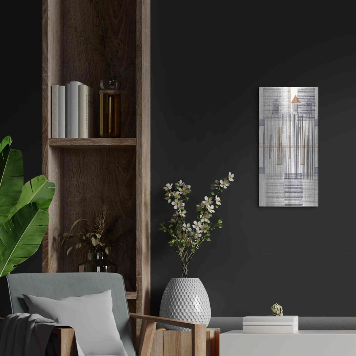 'Pinnacle I' by Nikki Galapon – Metal Wall Art, 12x24 room view