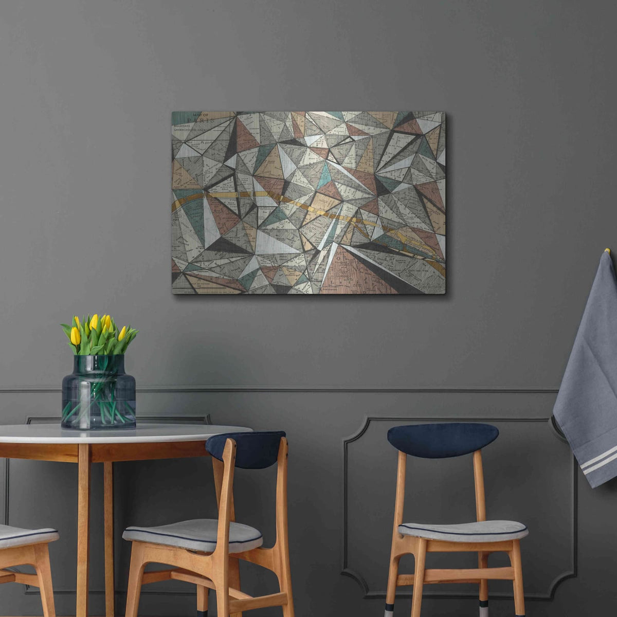 'Modern Map of Paris' by Nikki Galapon – Metal Wall Art, 36x24 room view