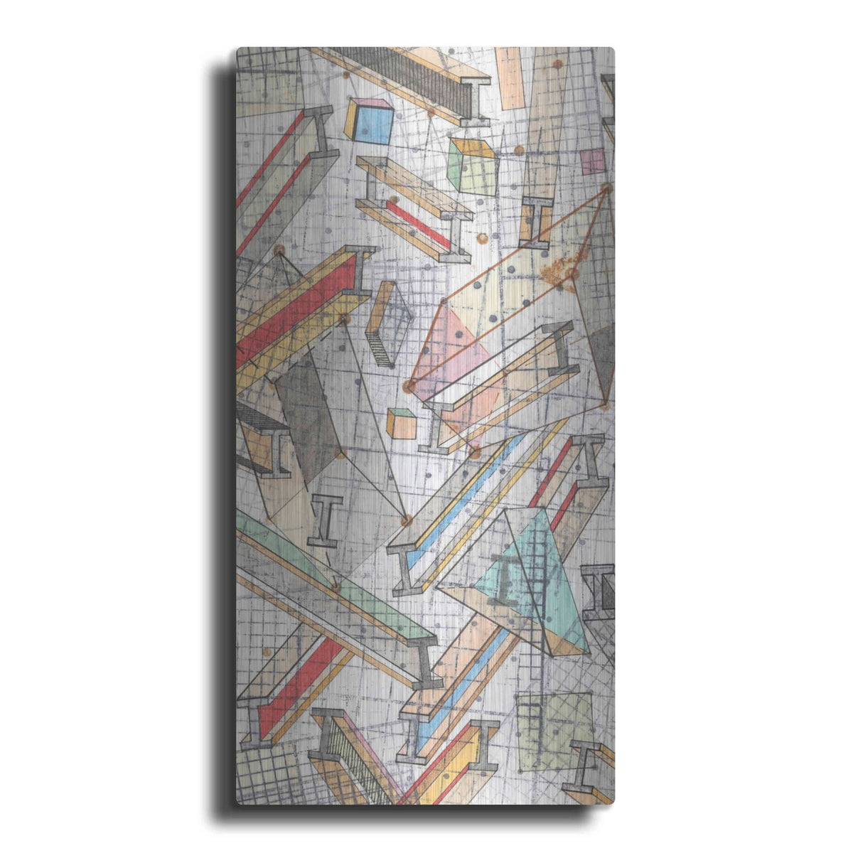 'Funky Grid I' by Nikki Galapon – Metal Wall Art