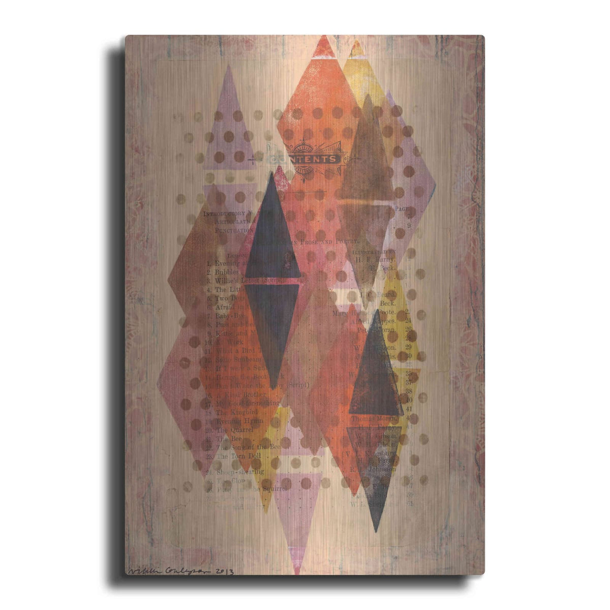 'Inked Triangles II' by Nikki Galapon – Metal Wall Art
