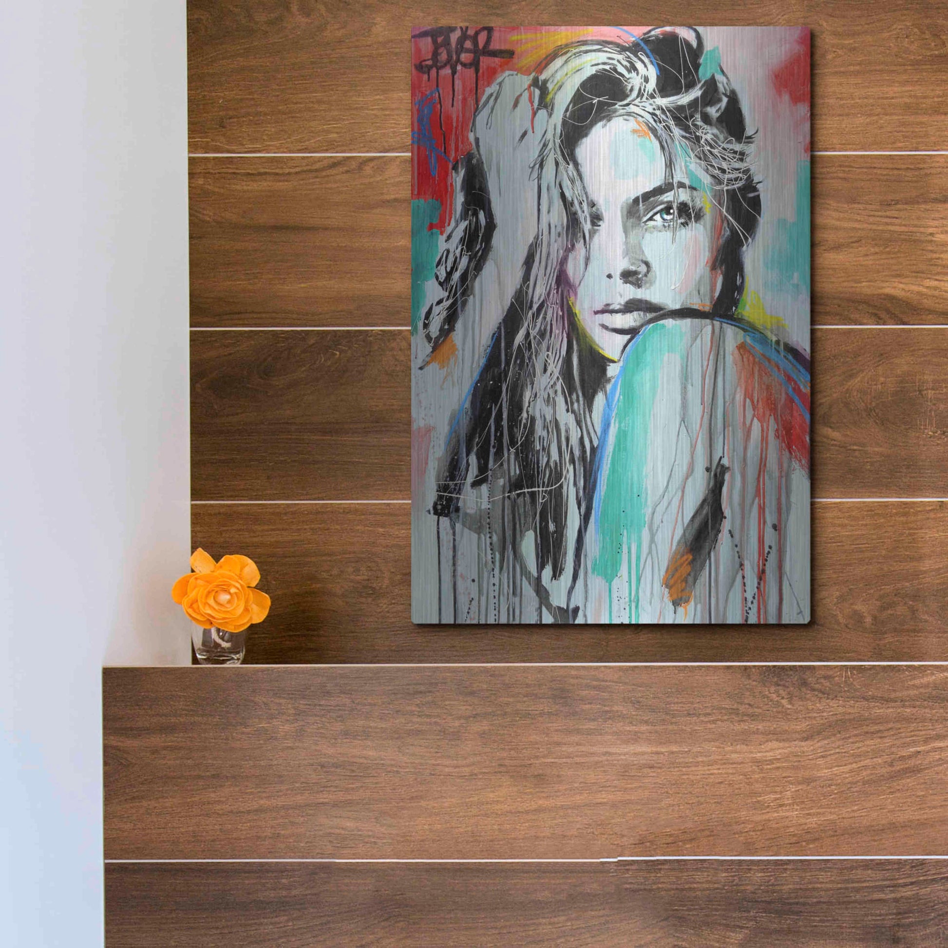 Luxe Metal Art 'In Spirit' by Loui Jover, Metal Wall Art,12x16