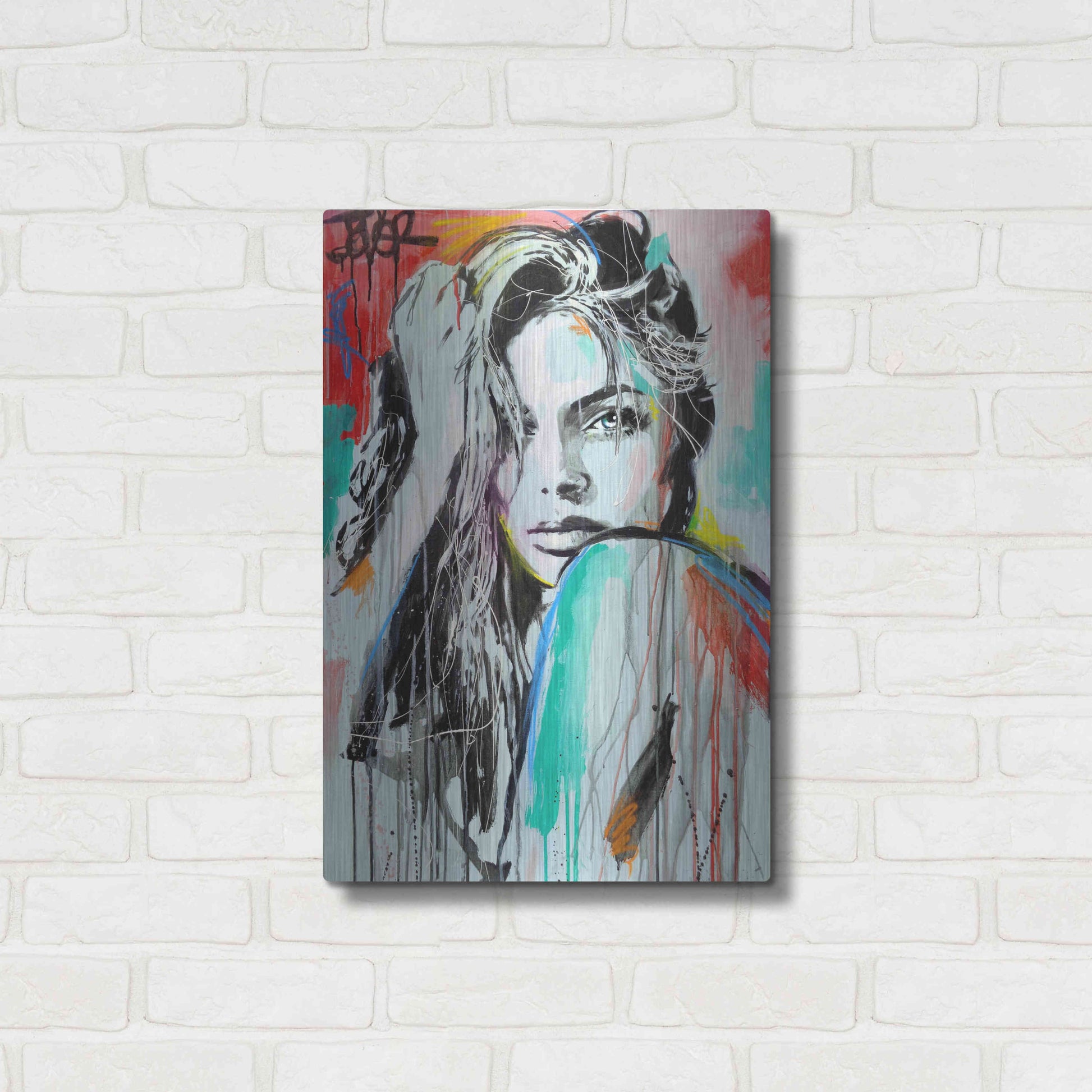 Luxe Metal Art 'In Spirit' by Loui Jover, Metal Wall Art,16x24