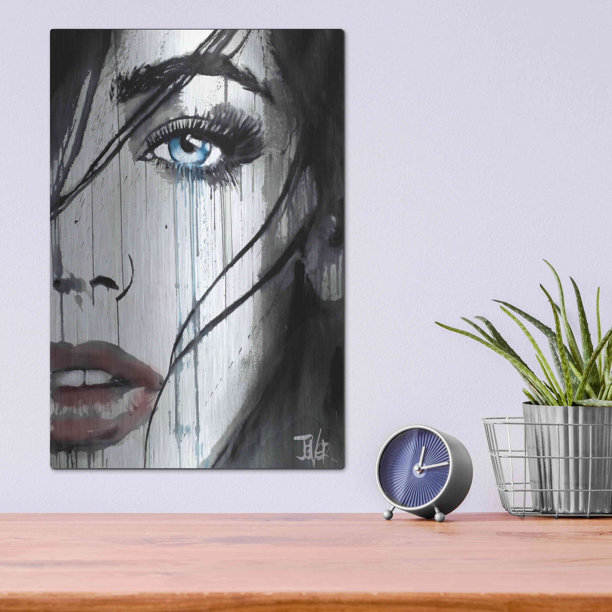 Luxe Metal Art 'It Happens' by Loui Jover, Metal Wall Art,12x16