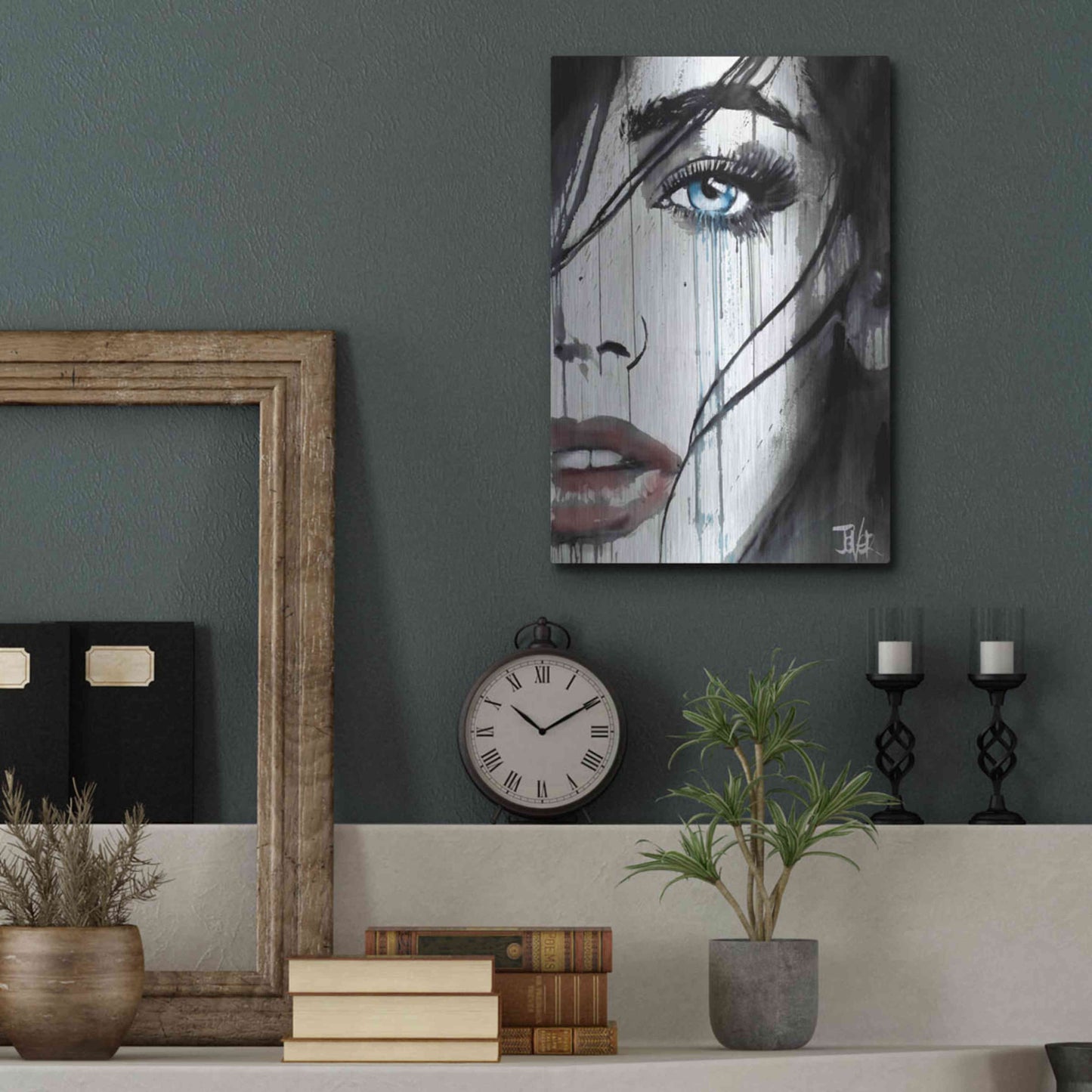 Luxe Metal Art 'It Happens' by Loui Jover, Metal Wall Art,12x16
