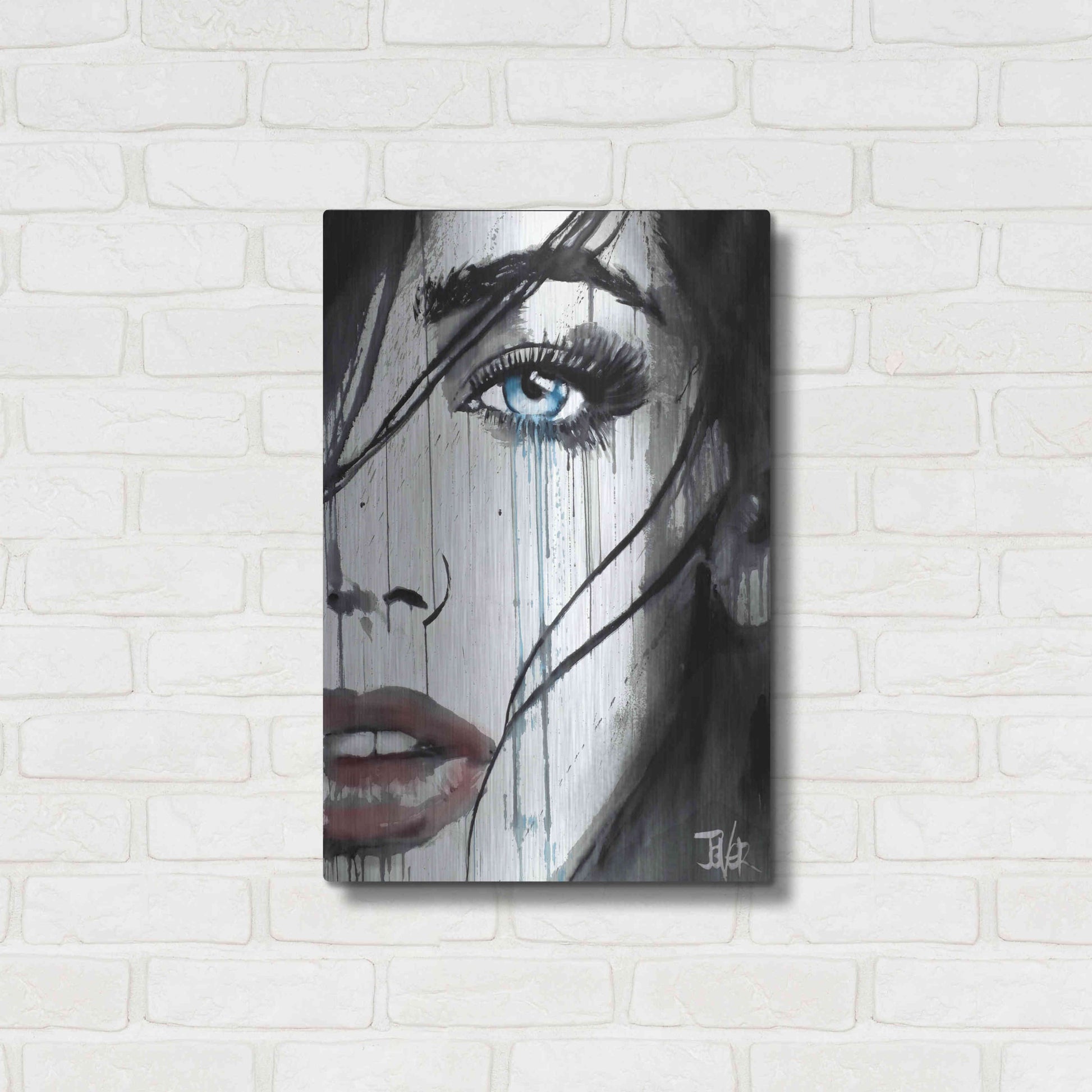 Luxe Metal Art 'It Happens' by Loui Jover, Metal Wall Art,16x24