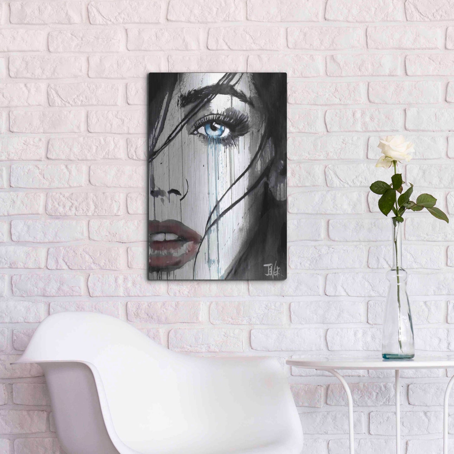 Luxe Metal Art 'It Happens' by Loui Jover, Metal Wall Art,16x24