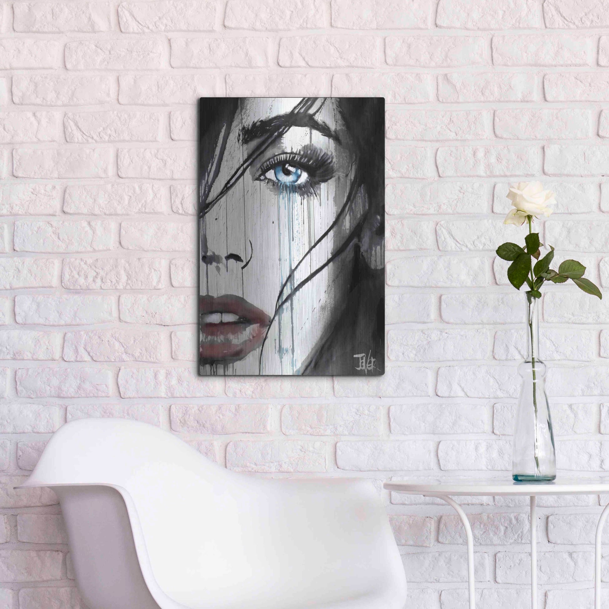 Luxe Metal Art 'It Happens' by Loui Jover, Metal Wall Art,16x24