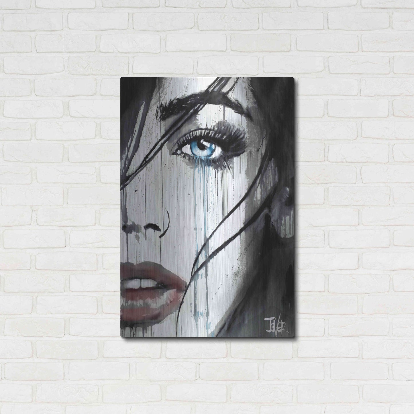Luxe Metal Art 'It Happens' by Loui Jover, Metal Wall Art,24x36
