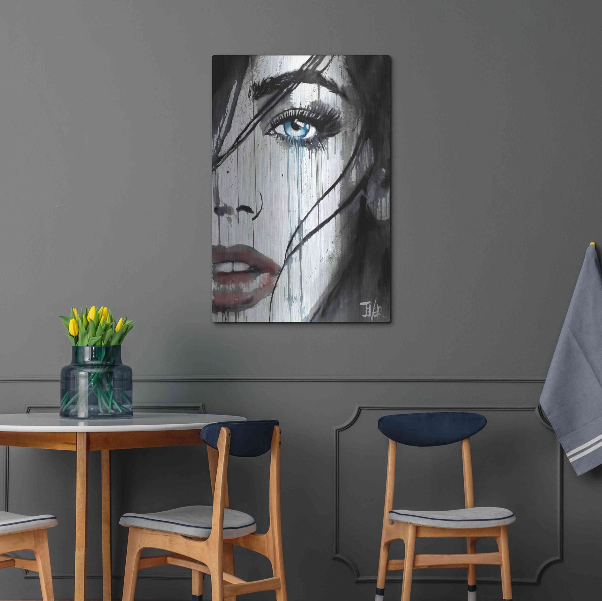 Luxe Metal Art 'It Happens' by Loui Jover, Metal Wall Art,24x36