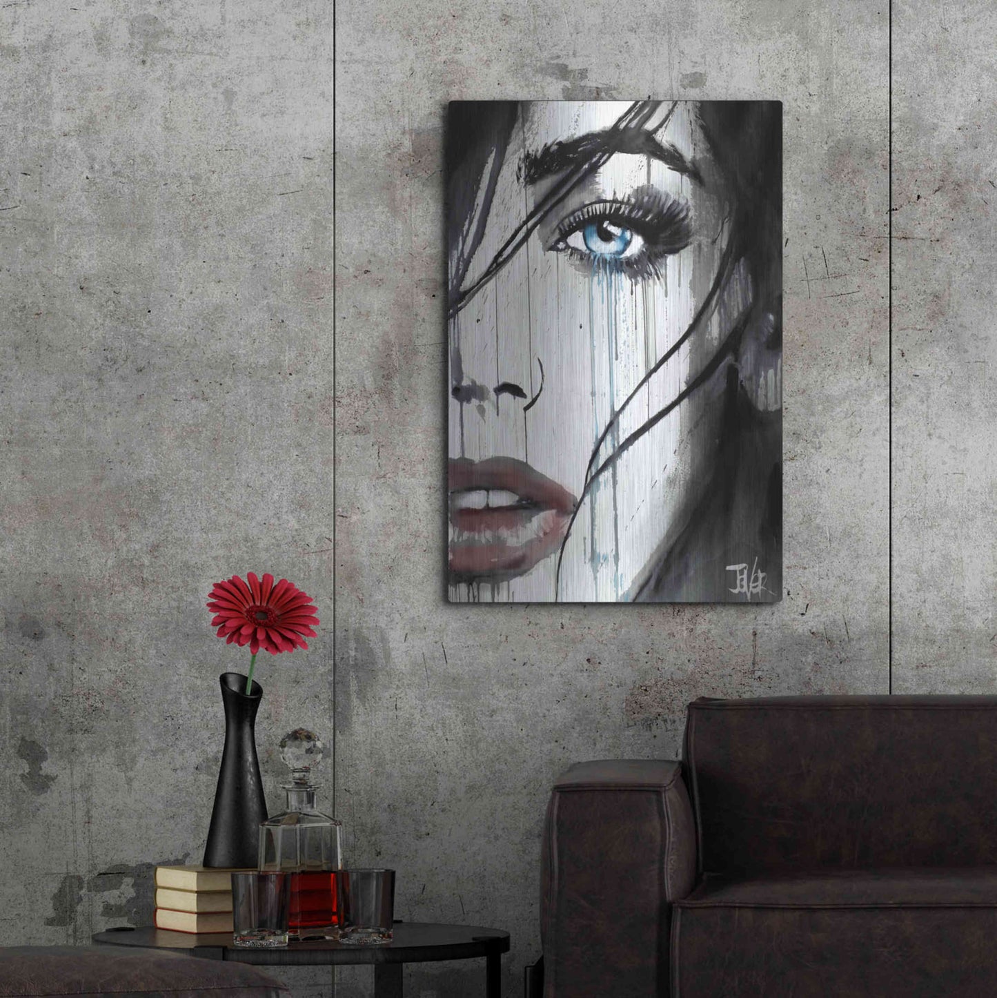 Luxe Metal Art 'It Happens' by Loui Jover, Metal Wall Art,24x36