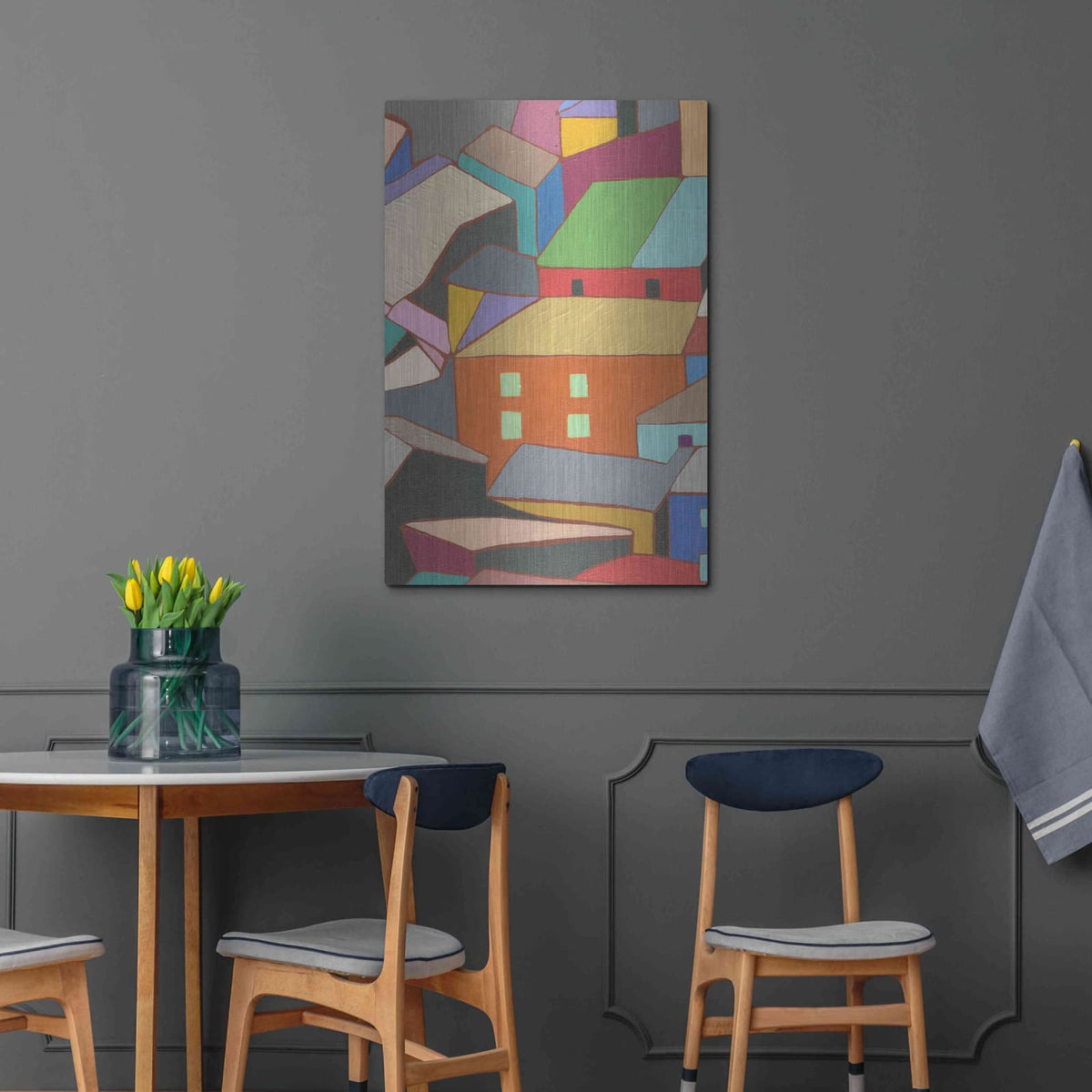 'Rooftops in Color III' by Nikki Galapon – Metal Wall Art, 24x36 room view