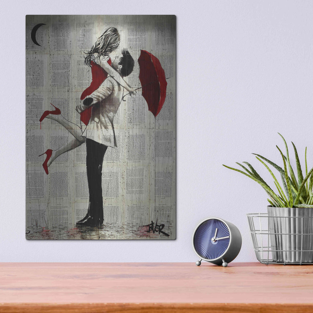 Luxe Metal Art 'It Rained' by Loui Jover, Metal Wall Art,12x16