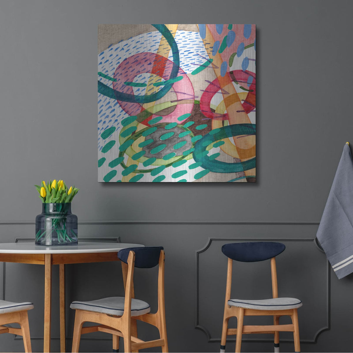 'Stratosphere I' by Nikki Galapon – Metal Wall Art, 36x36 room view