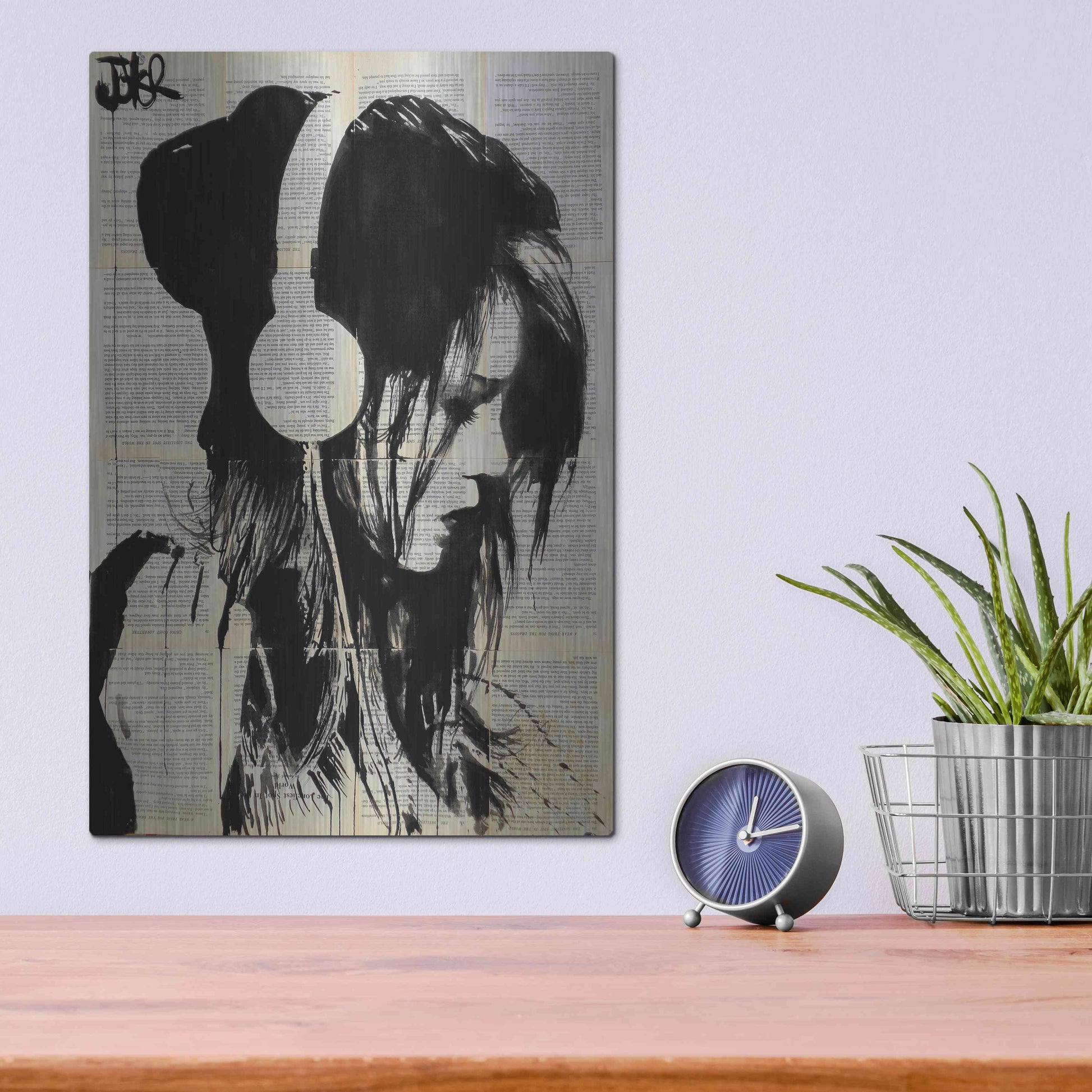 Luxe Metal Art 'Melodies Solace' by Loui Jover, Metal Wall Art,12x16