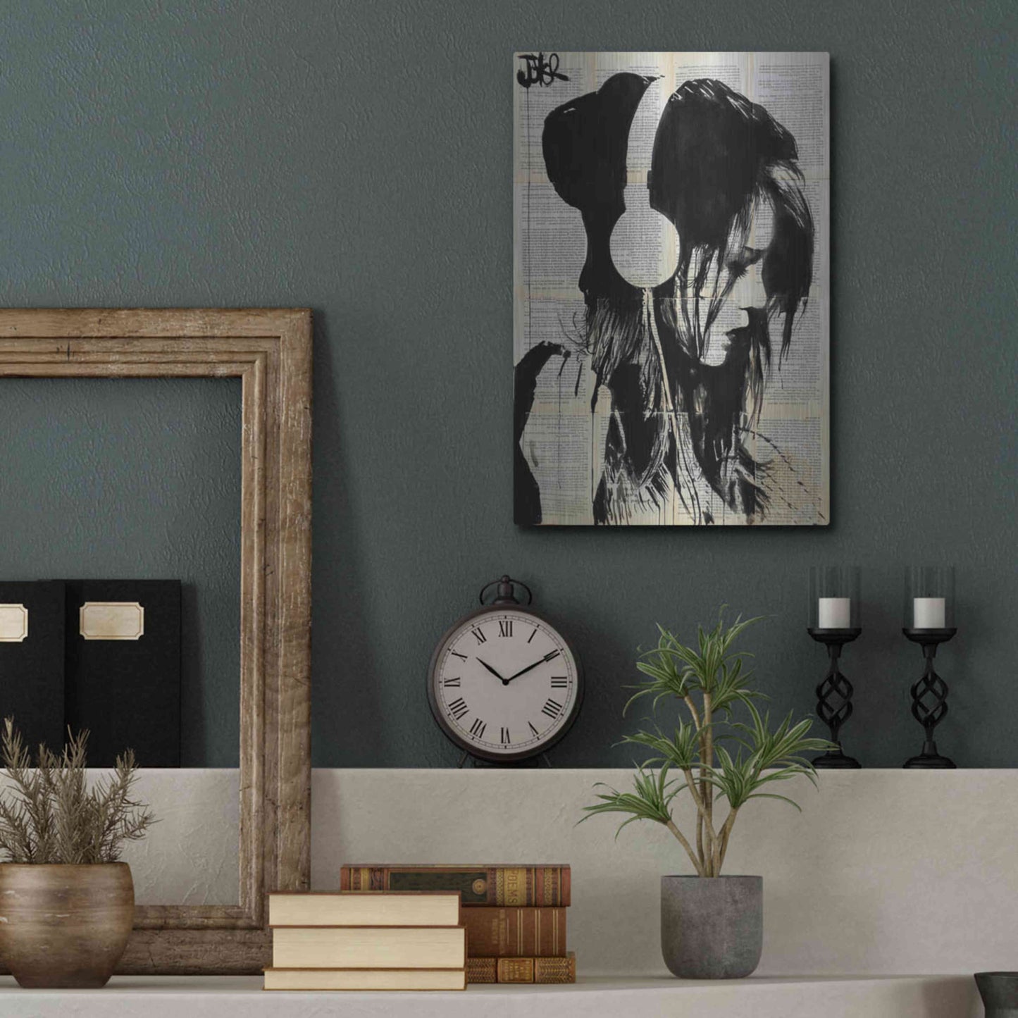 Luxe Metal Art 'Melodies Solace' by Loui Jover, Metal Wall Art,12x16