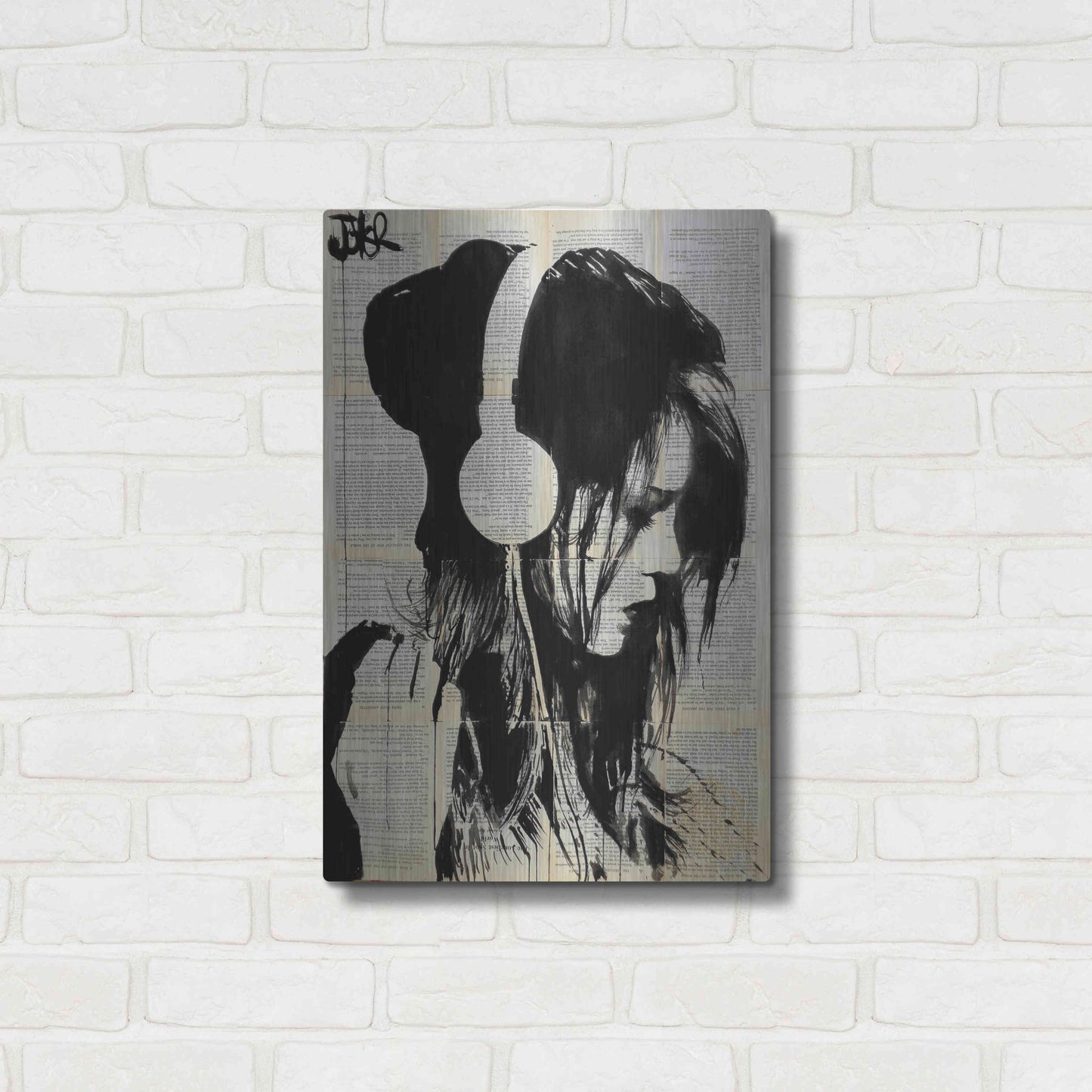 Luxe Metal Art 'Melodies Solace' by Loui Jover, Metal Wall Art,16x24