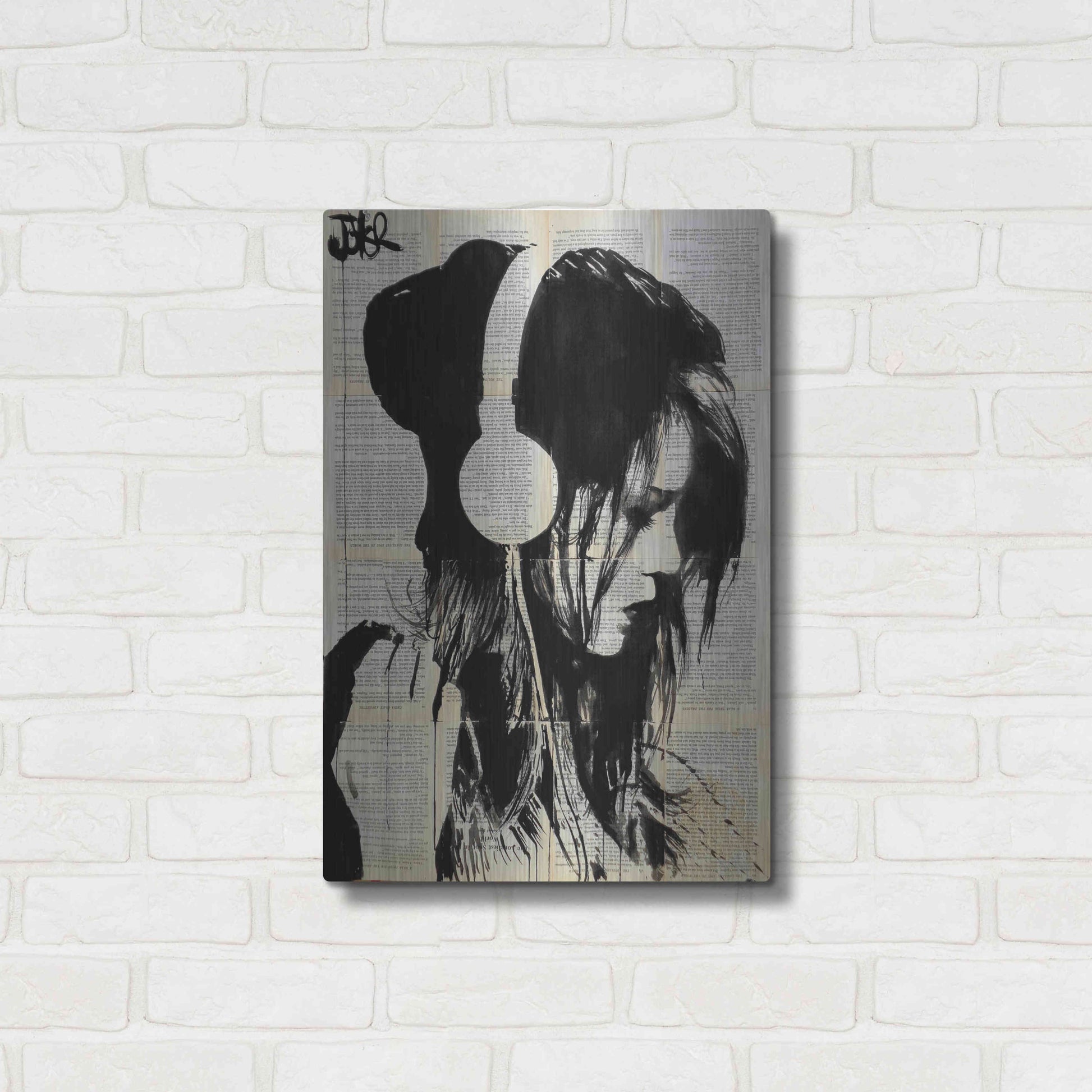 Luxe Metal Art 'Melodies Solace' by Loui Jover, Metal Wall Art,16x24