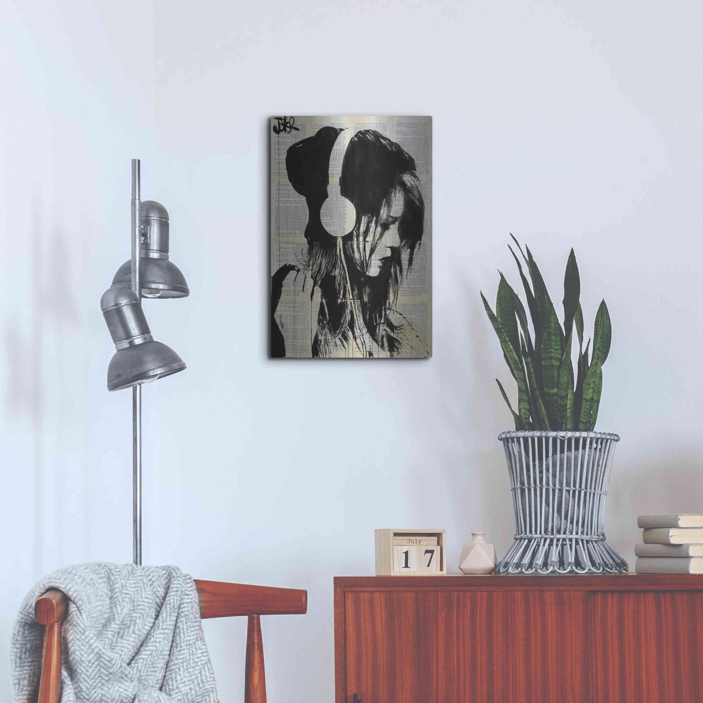 Luxe Metal Art 'Melodies Solace' by Loui Jover, Metal Wall Art,16x24