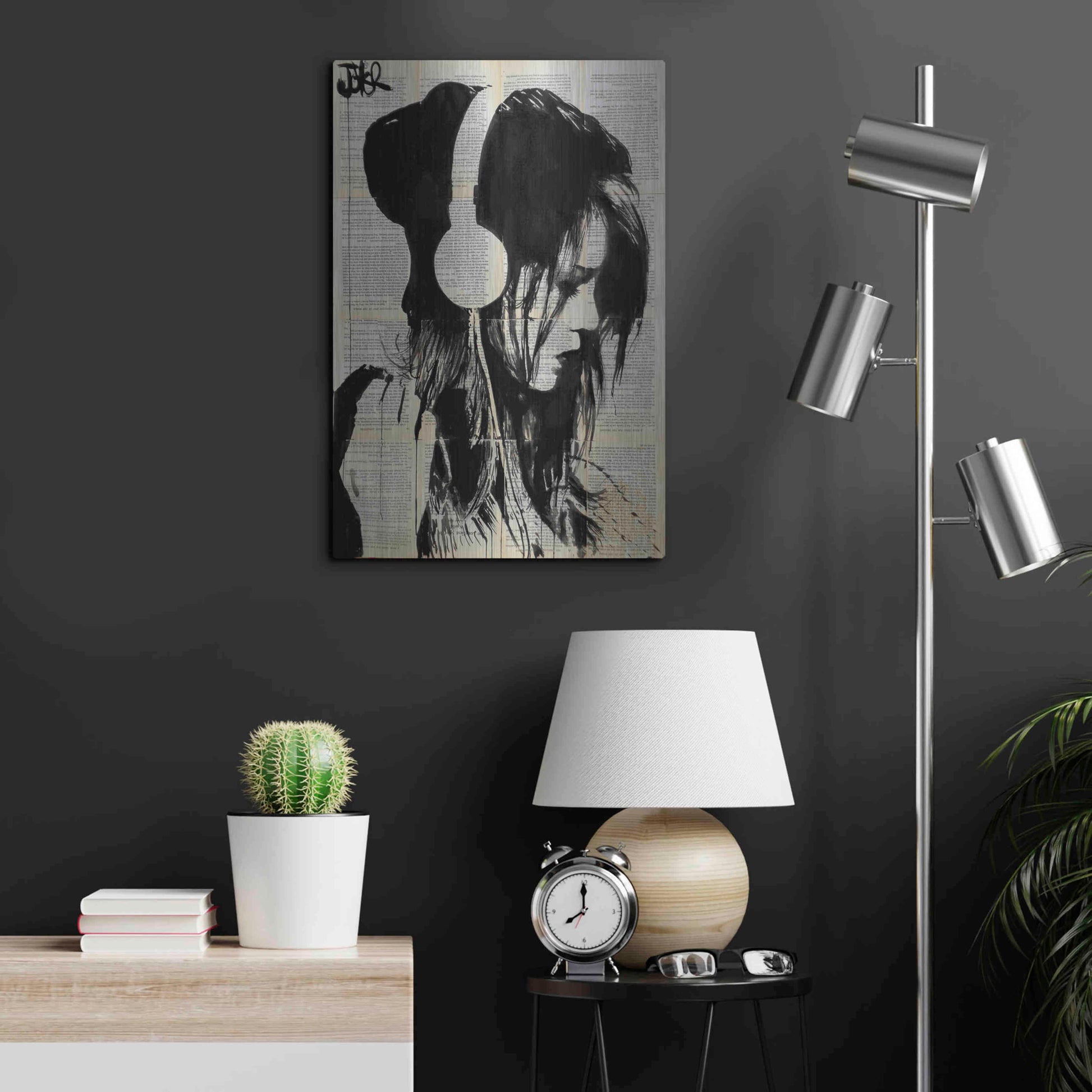 Luxe Metal Art 'Melodies Solace' by Loui Jover, Metal Wall Art,16x24