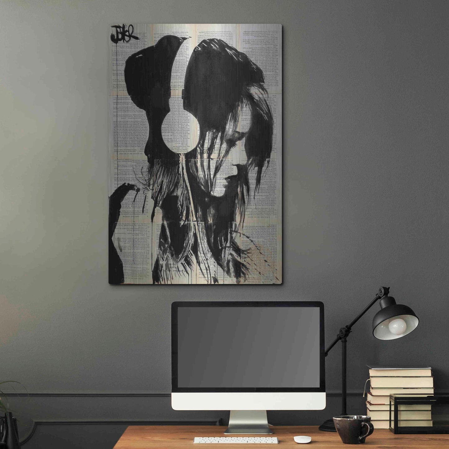 Luxe Metal Art 'Melodies Solace' by Loui Jover, Metal Wall Art,24x36