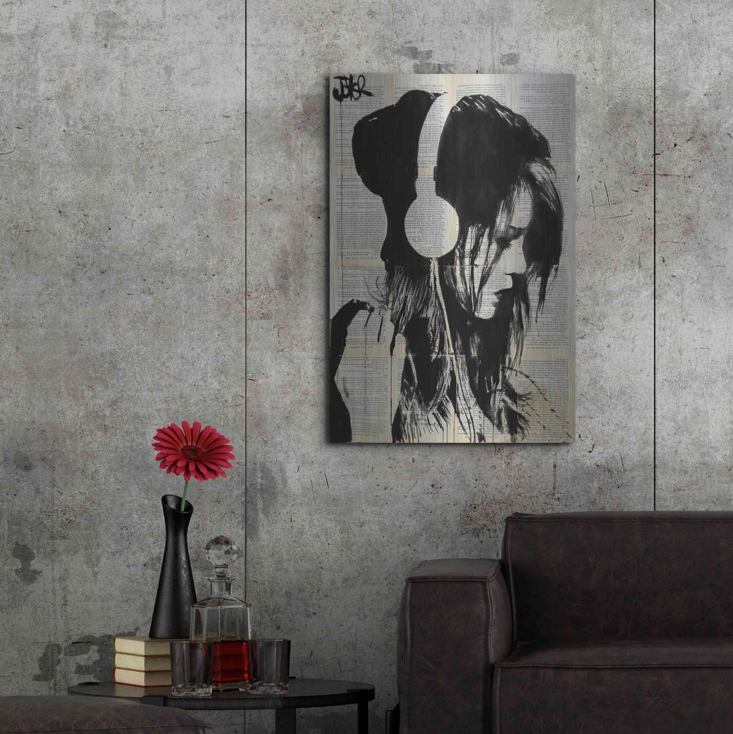 Luxe Metal Art 'Melodies Solace' by Loui Jover, Metal Wall Art,24x36