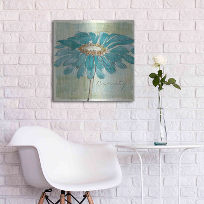 Luxe Metal Art 'Spa Daisies I' by Chris Paschke, Metal Wall Art,24x24